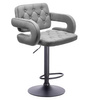 HOKER HR8403W STALOWY WELUR CZARNA PODSTAWA