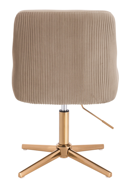 FOTEL HR920CROSS LATTE WELUR ZŁOTA PODSTAWA