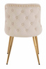 HR940 KRZESŁO ZŁOTE NOGI KREMOWY WELUR