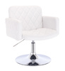 FOTEL HC802N BIAŁY CHROMOWANA PODSTAWA
