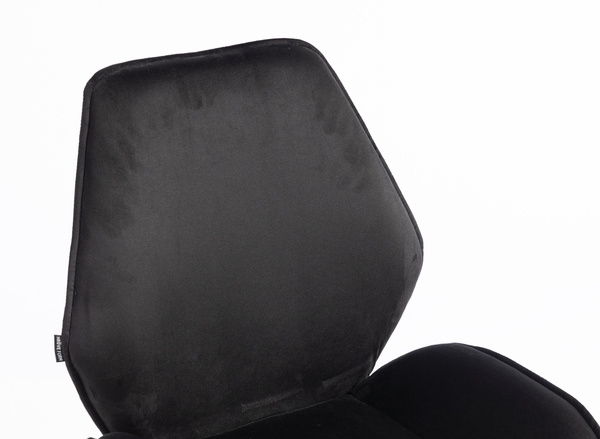 FOTEL HR350 PAJĄK CZARNY WELUR ZŁOTA PODSTAWA