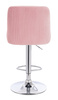 FOTEL HR920W PUDROWY RÓŻ WELUR CHROMOWANA PODSTAWA