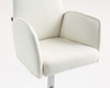 FOTEL HR280W KREMOWY BARANEK CHROMOWANA PODSTAWA