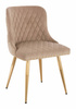 HR940 KRZESŁO ZŁOTE NOGI LATTE WELUR