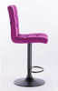FOTEL HR7009 CZARNY MAT  FUKSJA WELUR