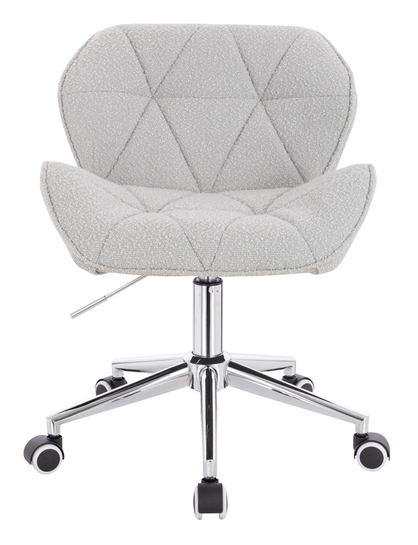 FOTEL HR111K SZARY BARANEK CHROMOWANA PODSTAWA