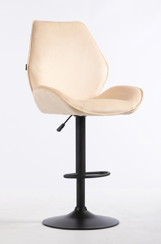FOTEL HR350W KREMOWY WELUR CZARNA PODSTAWA