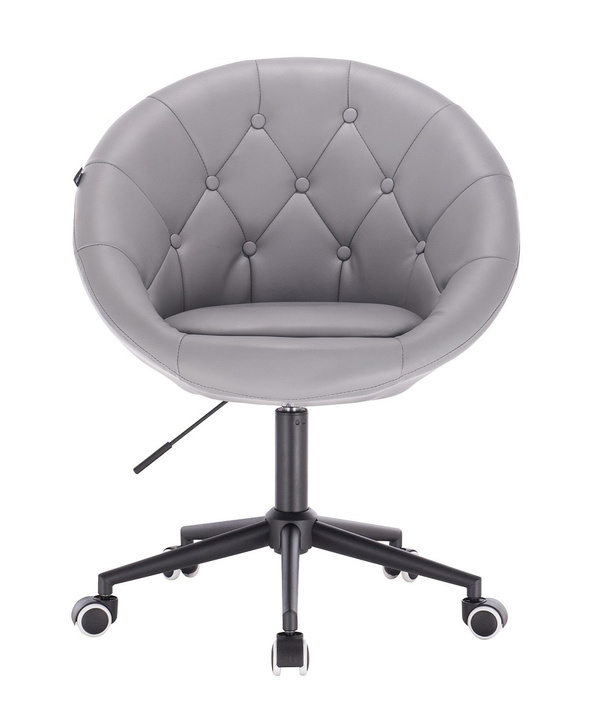 FOTEL HR8516K SZARY CZARNA PODSTAWA