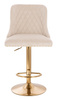 FOTEL HR940W KREMOWY WELUR ZŁOTA PODSTAWA