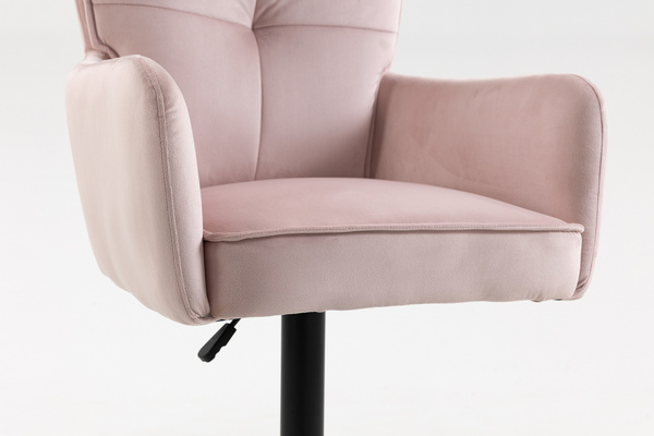 HOKER HR250W PUDROWY RÓŻ WELUR CZARNA PODSTAWA