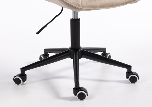 FOTEL HR350K LATTE WELUR CZARNA PODSTAWA