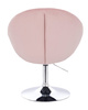 FOTEL HR8516N PUDROWY RÓŻ WELUR CHROMOWANA PODSTAWA