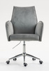 FOTEL HR280K STALOWY WELUR CHROMOWANA PODSTAWA
