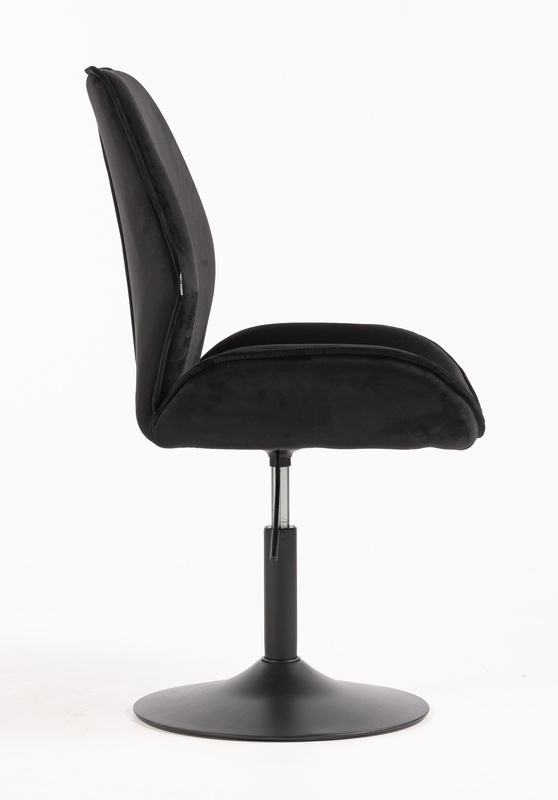 FOTEL HR350N CZARNY WELUR CZARNA PODSTAWA