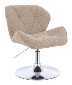 FOTEL HR111N LATTE BARANEK CHROMOWANA PODSTAWA