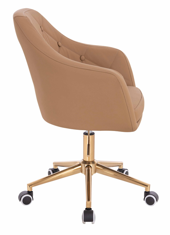 HOKER HR831K KARMELOWY EKOSKÓRA PREMIUM SOFT ZŁOTA PODSTAWA