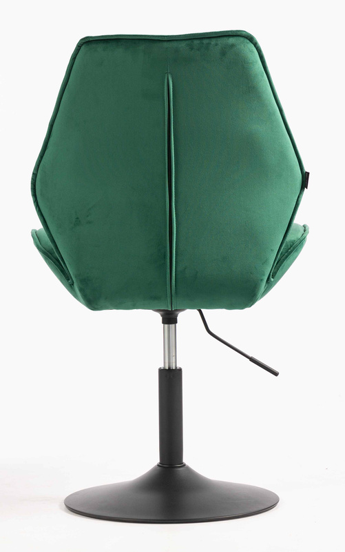 FOTEL HR350N BUTELKOWA ZIELEŃ WELUR CZARNA PODSTAWA