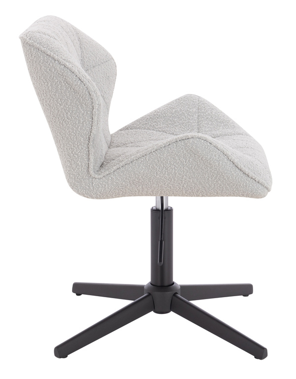 FOTEL HR111CROSS SZARY BARANEK CZARNA PODSTAWA