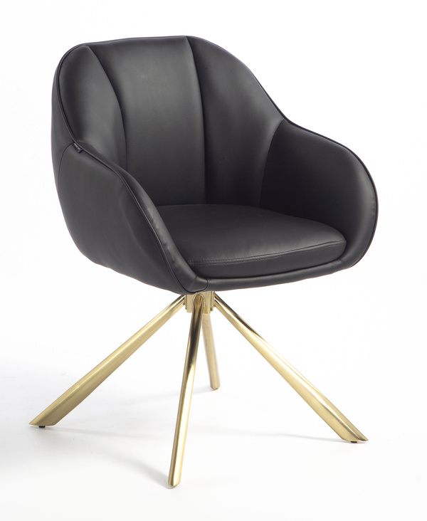 FOTEL HR2055 CZARNY ZŁOTY PAJĄK