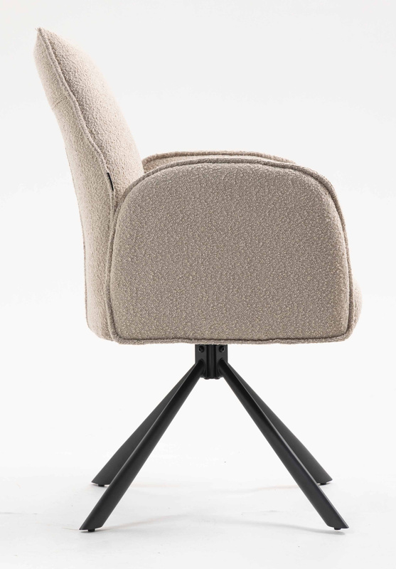 FOTEL HR280 LATTE BARANEK CZARNY PAJĄK 