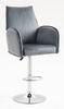 FOTEL HR280W GRAFITOWY WELUR CHROMOWANA PODSTAWA