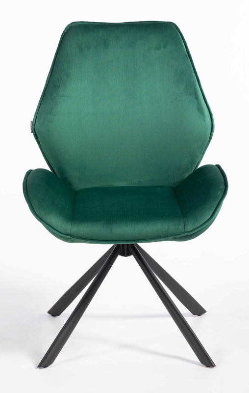 FOTEL HR350 PAJĄK BUTELKOWA ZIELEŃ WELUR CZARNA PODSTAWA
