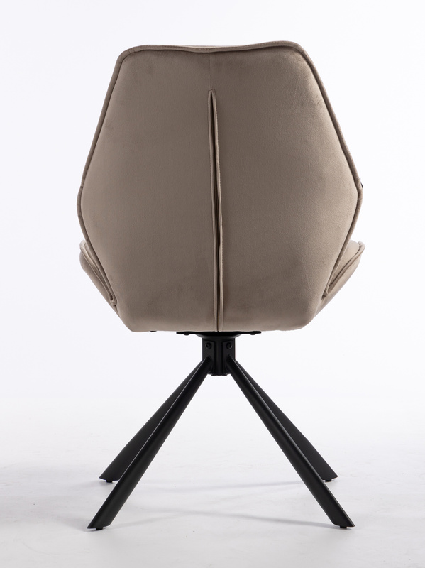 FOTEL HR350 PAJĄK LATTE WELUR CZARNA PODSTAWA