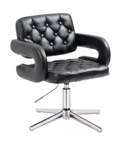 HOKER HR8403CROSS CZARNA SKÓRA CHROMOWANA PODSTAWA