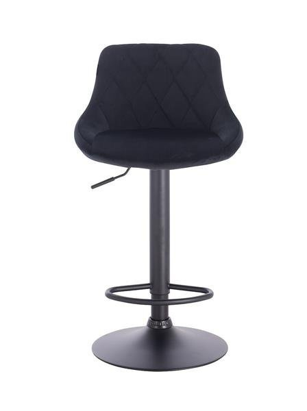 FOTEL HR1054W CZARNY WELUR CZARNA PODSTAWA