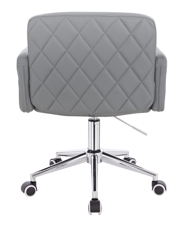 FOTEL HR802K SZARY CHROMOWANA PODSTAWA