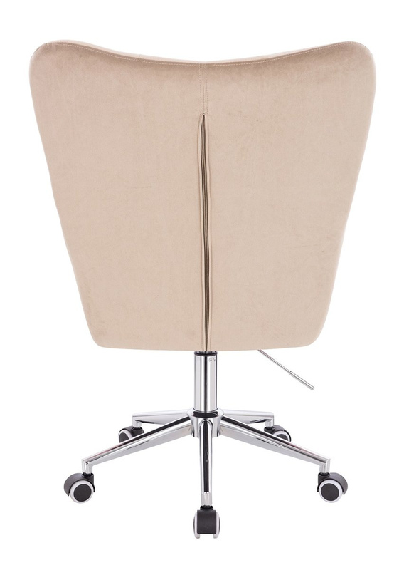 FOTEL HR650K LATTE WELUR CHROMOWANA PODSTAWA