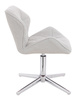 FOTEL HR111CROSS SZARY BARANEK CHROMOWANA PODSTAWA