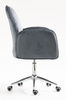 FOTEL HR280K GRAFITOWY WELUR CHROMOWANA PODSTAWA