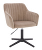 FOTEL HR190CROSS LATTE WELUR CZARNA PODSTAWA