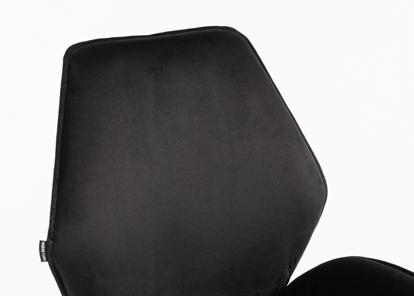 FOTEL HR350KW CZARNY WELUR CZARNA PODSTAWA