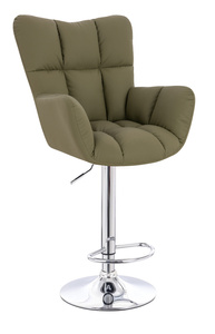 HOKER HR650W KHAKI EKOSKÓRA PREMIUM SOFT CHROMOWANA PODSTAWA