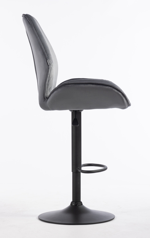 FOTEL HR350W GRAFITOWY WELUR CZARNA PODSTAWA