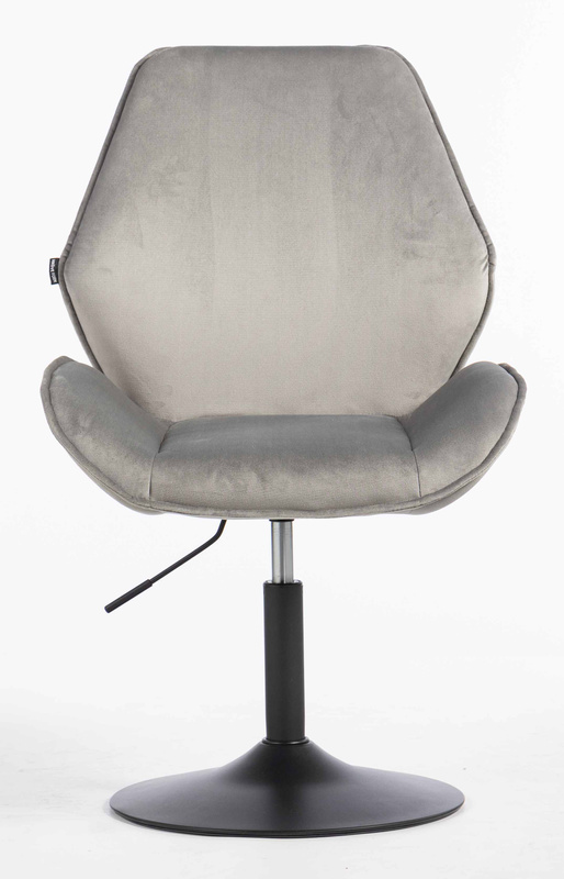 FOTEL HR350N STALOWY WELUR CZARNA PODSTAWA