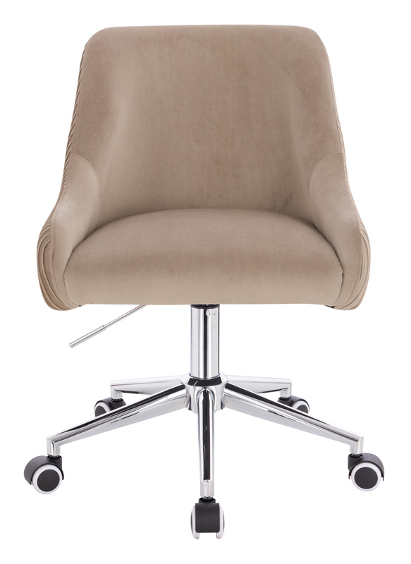 FOTEL HR920K LATTE WELUR CHROMOWANA PODSTAWA