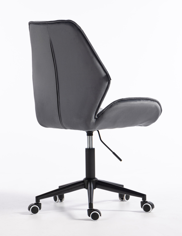 FOTEL HR350K GRAFITOWY WELUR CZARNA PODSTAWA