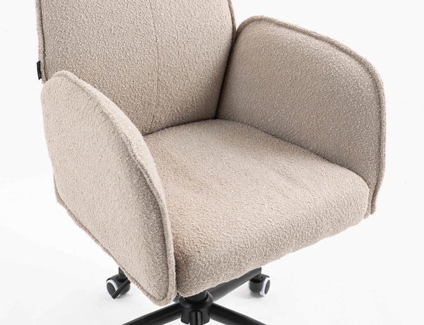 FOTEL HR280K LATTE BARANEK CZARNA PODSTAWA
