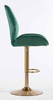 FOTEL HR350W BUTELKOWA ZIELEŃ WELUR ZŁOTA PODSTAWA
