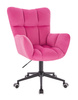 FOTEL HR650K MALINOWY WELUR CZARNA PODSTAWA