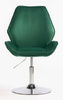 FOTEL HR350N BUTELKOWA ZIELEŃ WELUR CHROMOWANA PODSTAWA