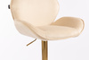 FOTEL HR350KW KREMOWY WELUR ZŁOTA PODSTAWA