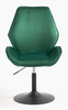 FOTEL HR350N BUTELKOWA ZIELEŃ WELUR CZARNA PODSTAWA