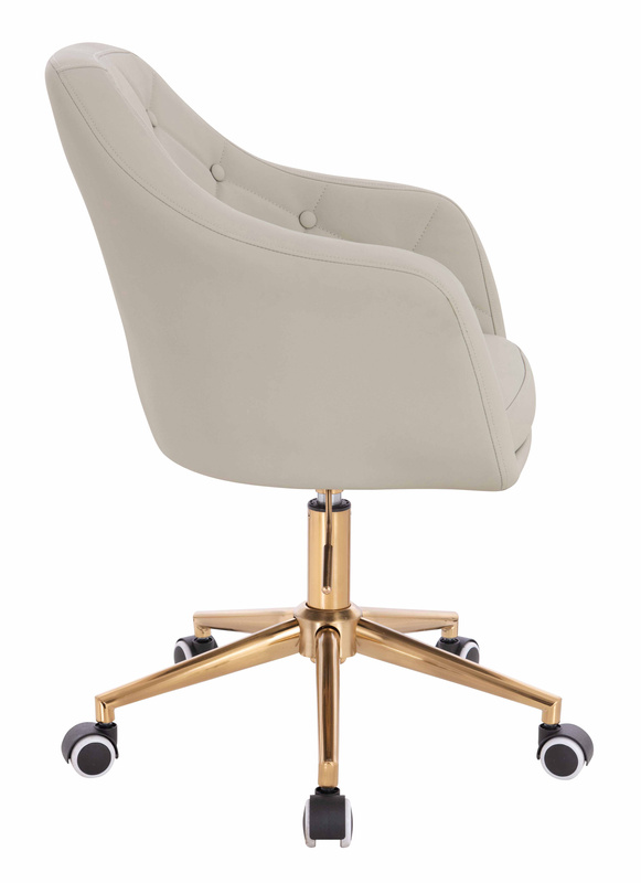 HOKER HR831K ECRU EKOSKÓRA PREMIUM SOFT ZŁOTA PODSTAWA