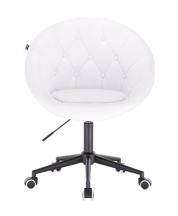 FOTEL HR8516K BIAŁY CZARNA PODSTAWA
