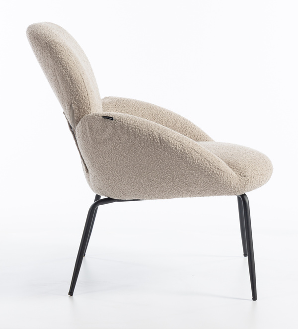 FOTEL HR2045 LATTE BARANEK CZARNA PODSTAWA