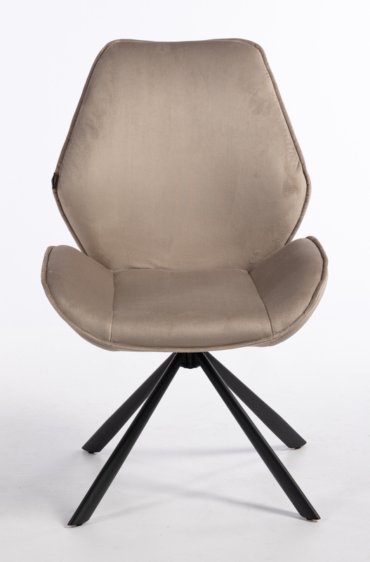 FOTEL HR350 PAJĄK LATTE WELUR CZARNA PODSTAWA